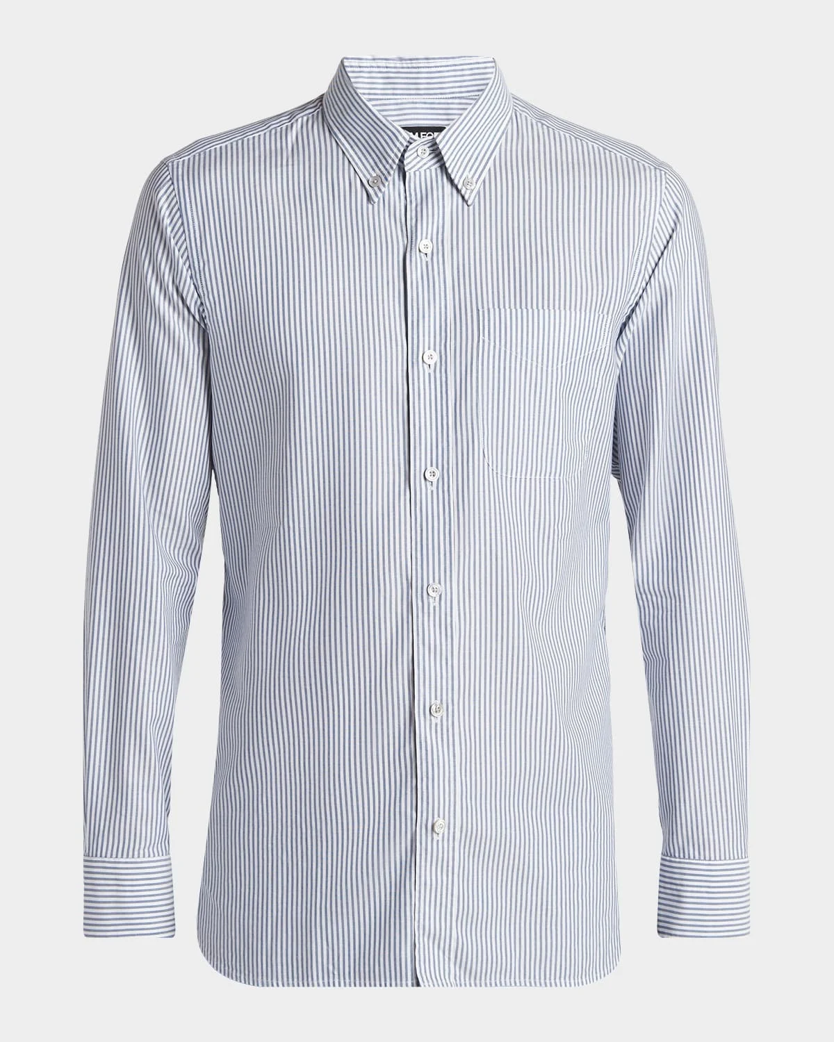 Men's Oxford Striped Slim-Fit Dress Shirt - 1