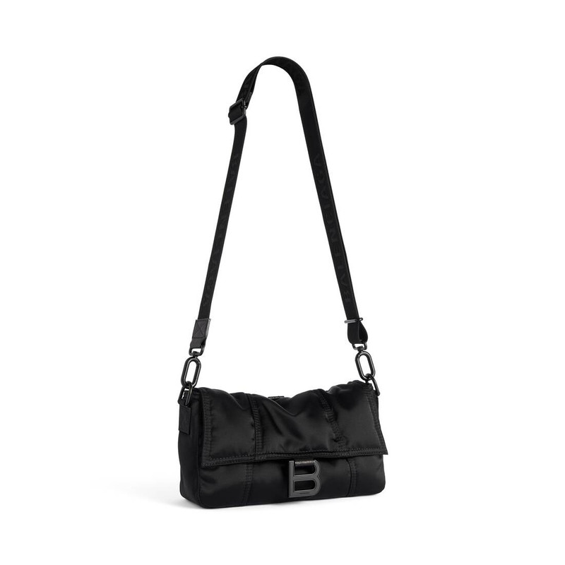 BALENCIAGA Men's Hourglass Board Bag Small in Black outlook