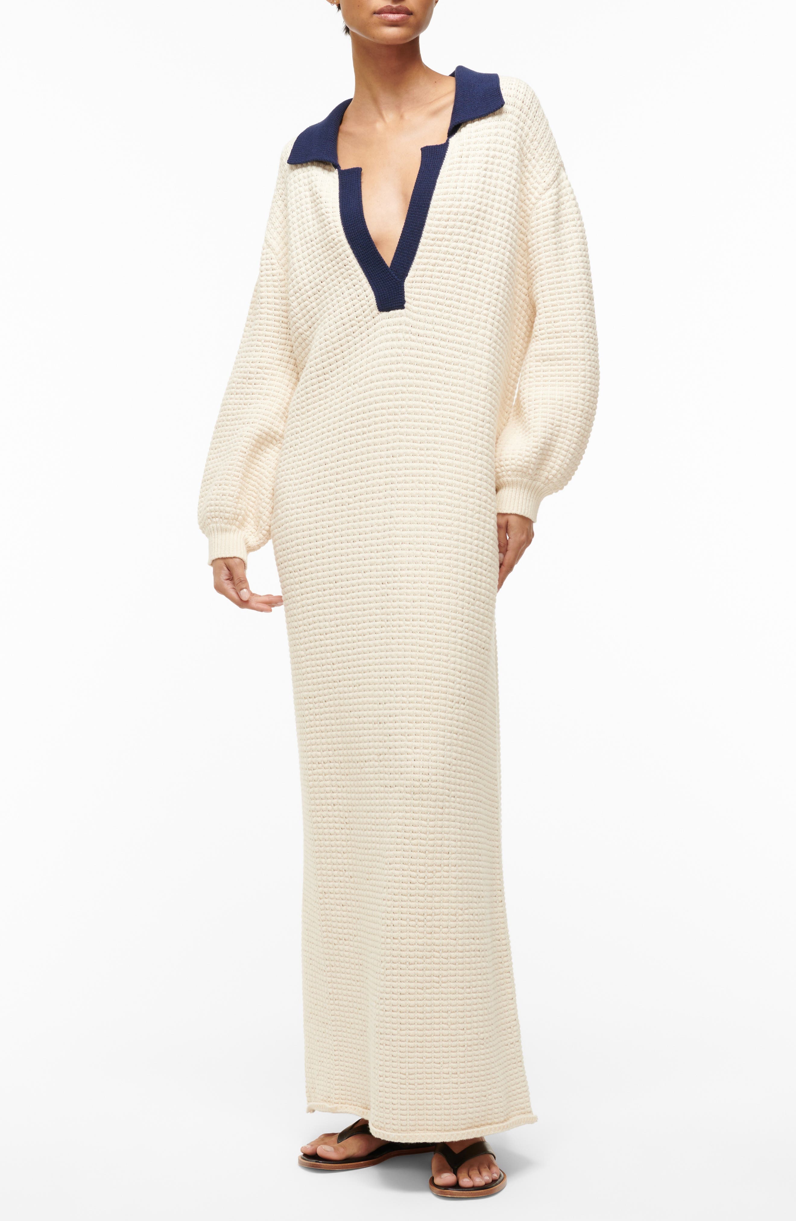 STAUD Altea Dress in Ivory/Navy at Nordstrom - 5
