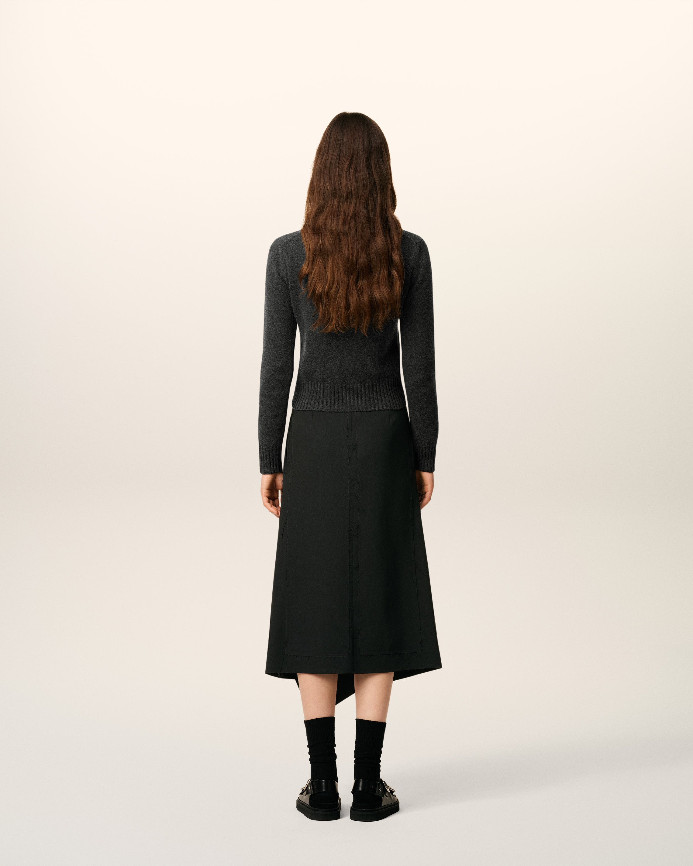 BLACK CASHMERE AMI DE COEUR CREWNECK SWEATER - 5