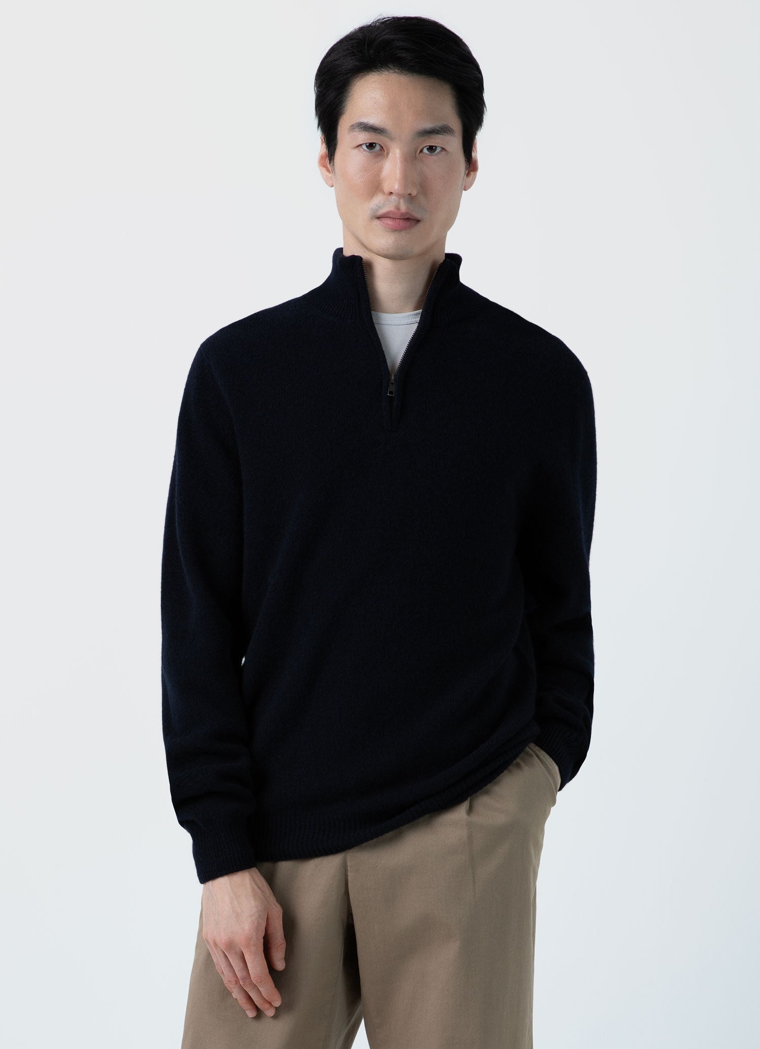 Lambswool Half Zip Jumper - 2