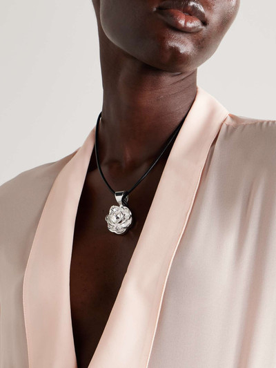 MAGDA BUTRYM Leather and silver-plated necklace outlook