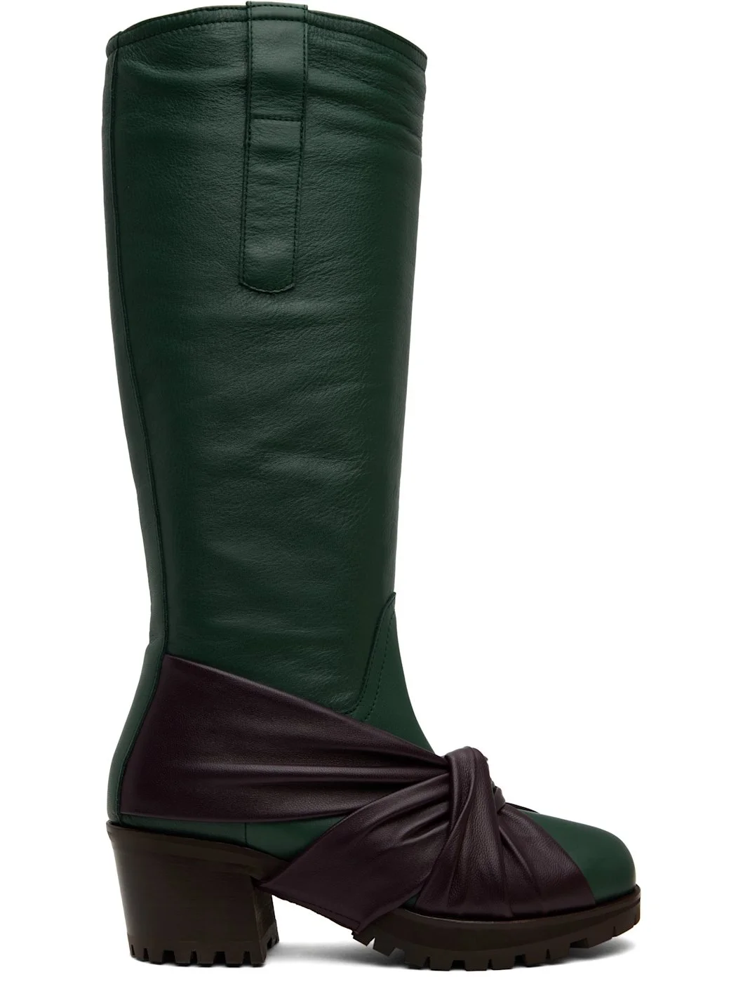 Green & Purple Knotted Riding Boots - 1