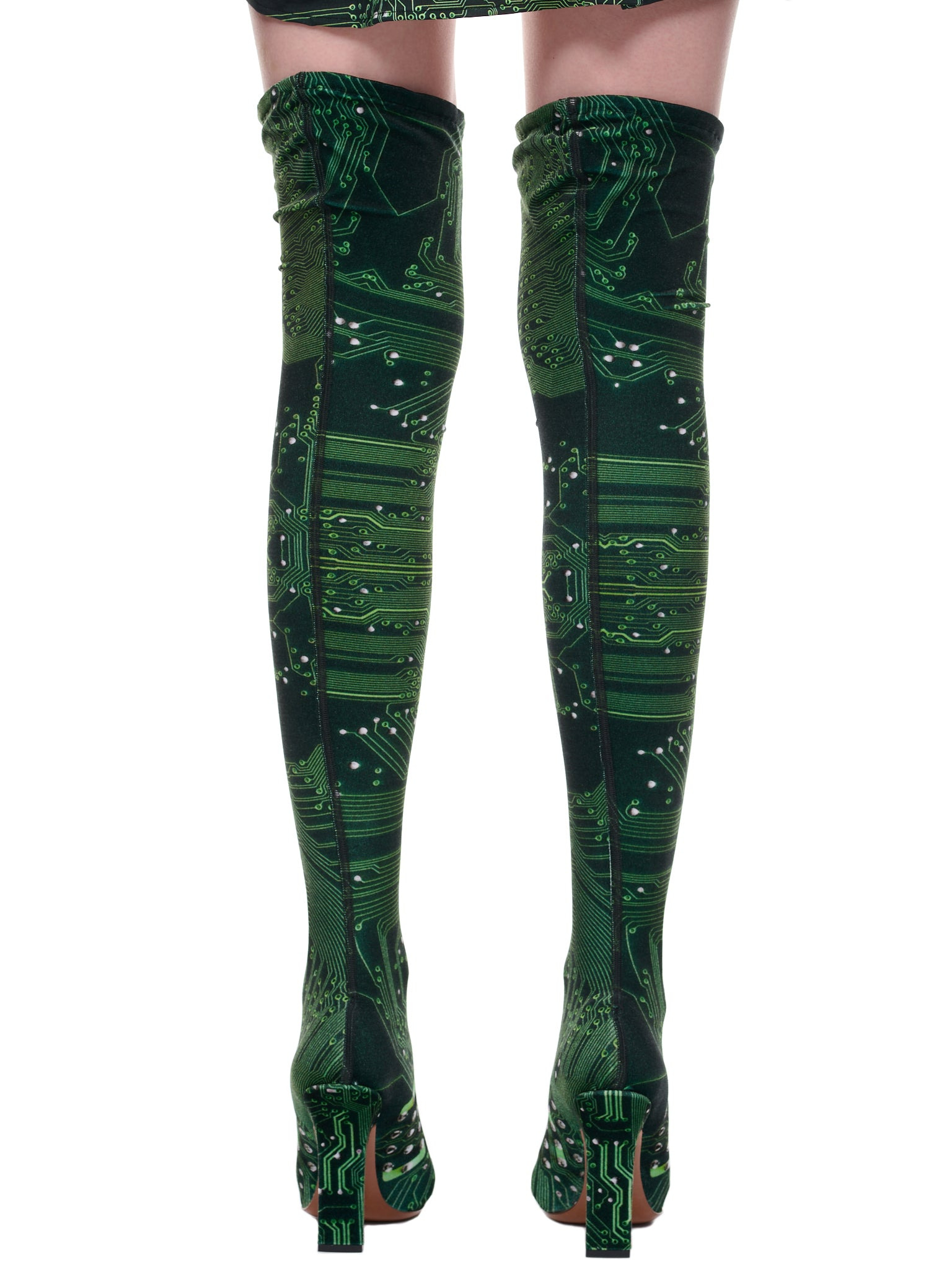 Velvet Cyber High Boomerang Sock Boots - 3