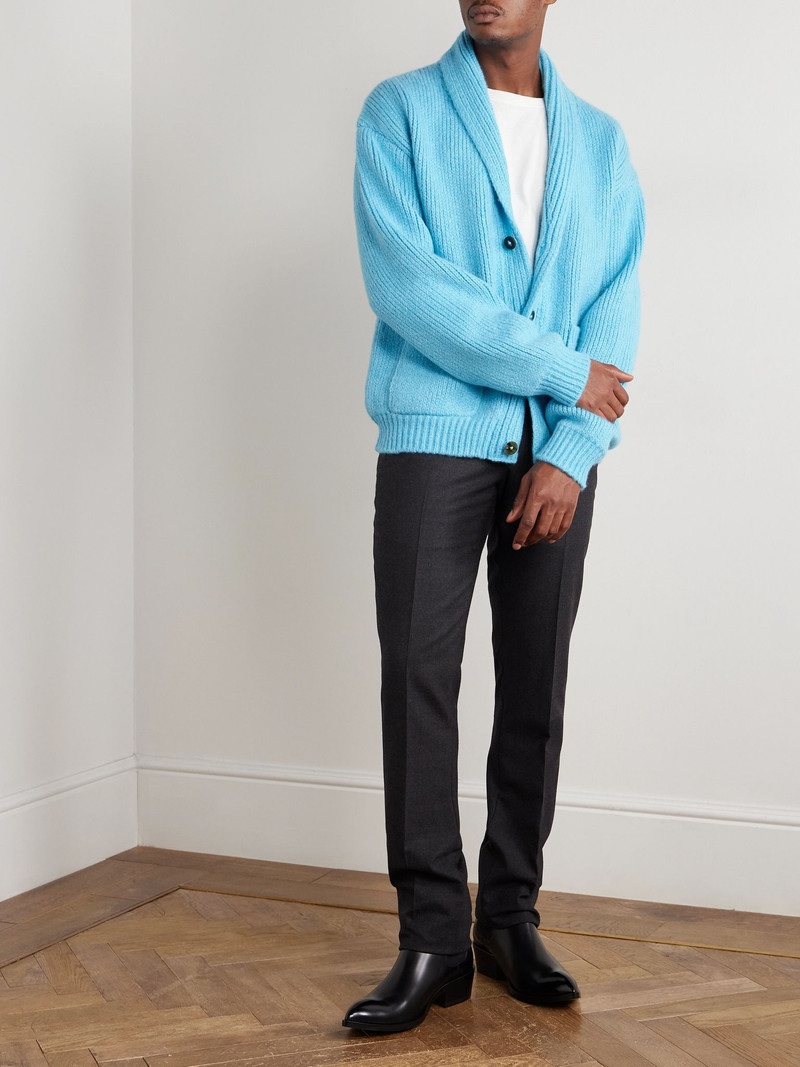 TOM FORD Shawl-Collar Cashmere Cardigan Light blue outlook