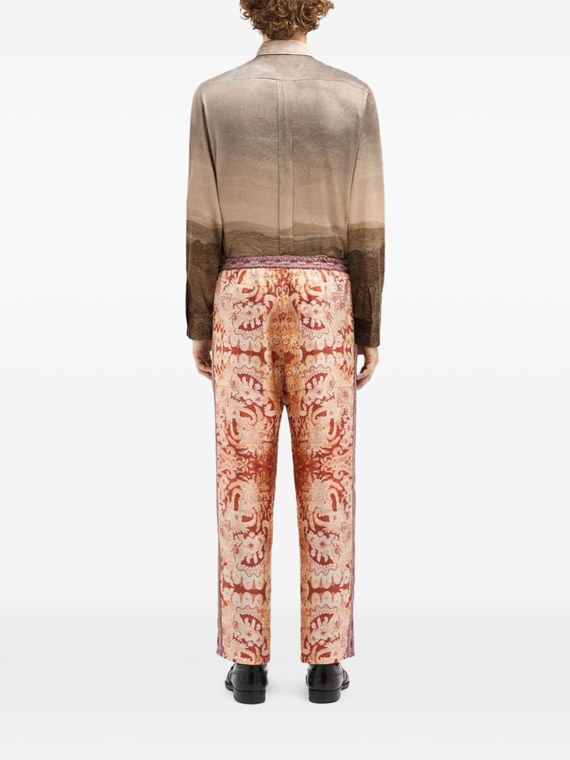 tapestry-print silk trousers 3
