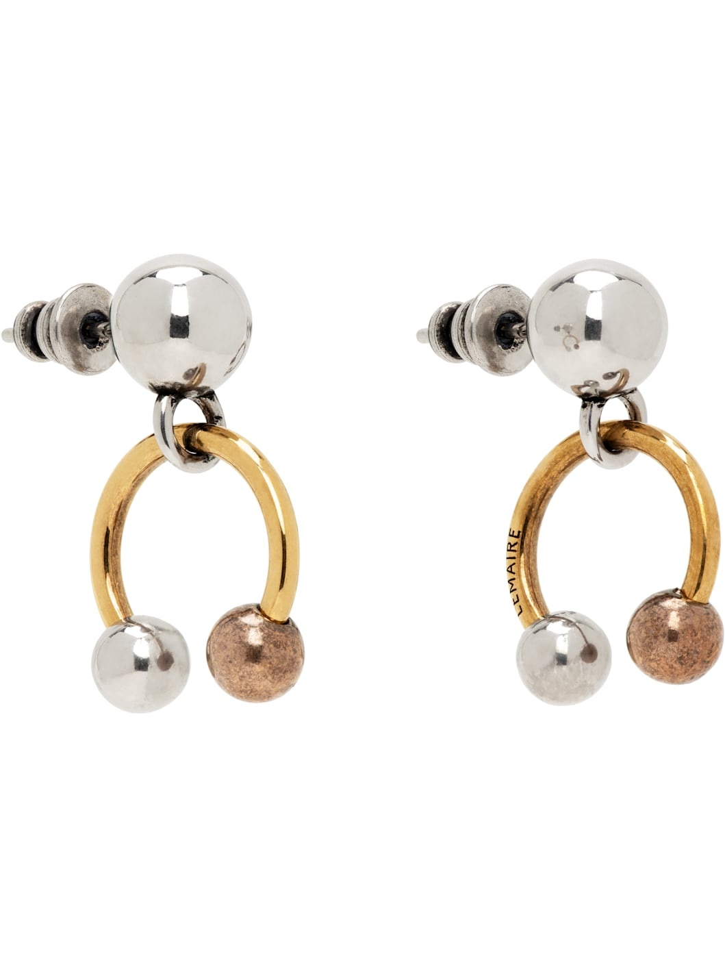 Silver & Gold Rattle Earrings - 2