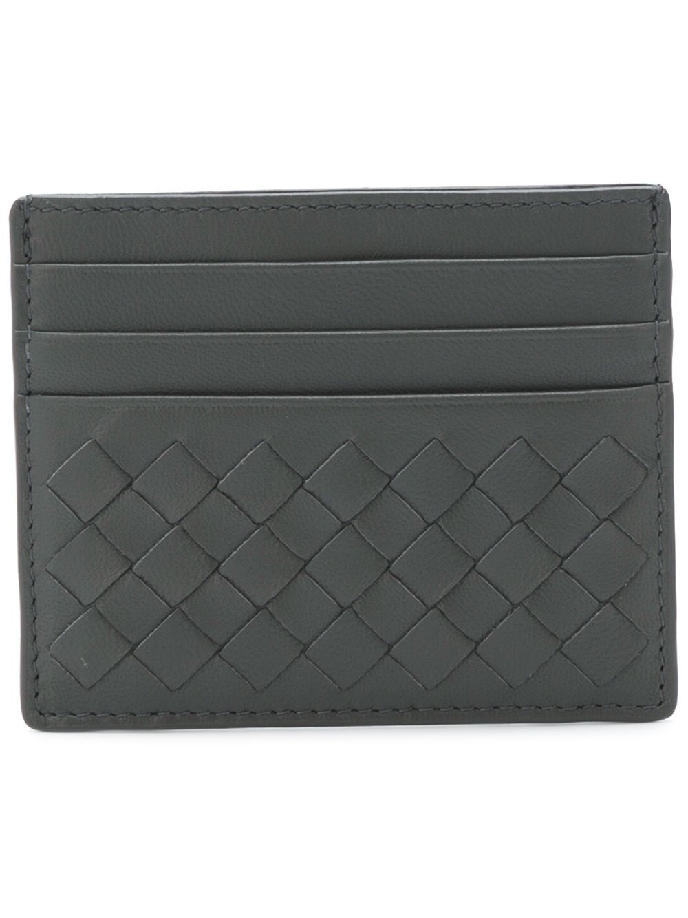 intrecciato weave card case - 1