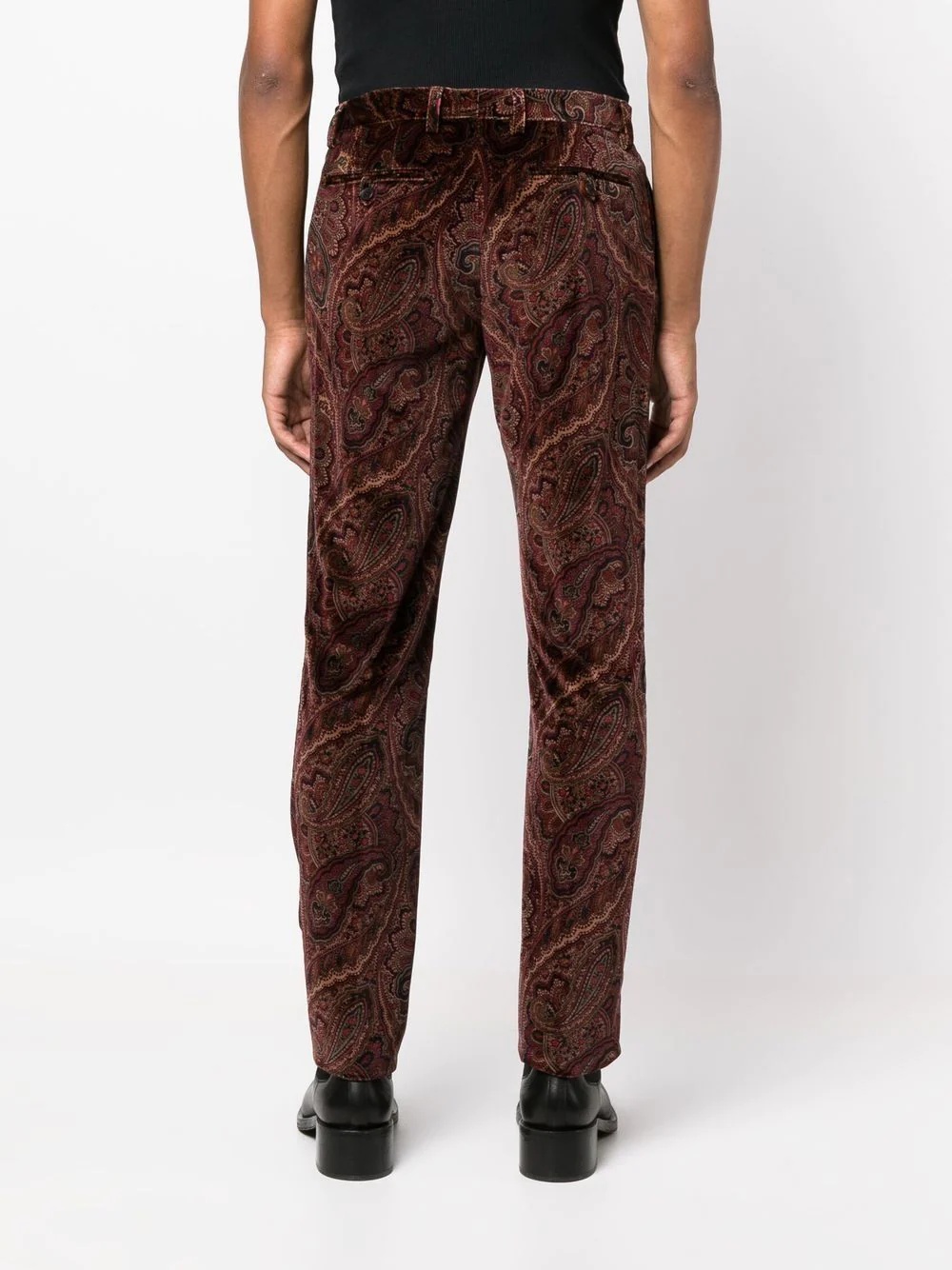 paisley print skinny trousers - 4