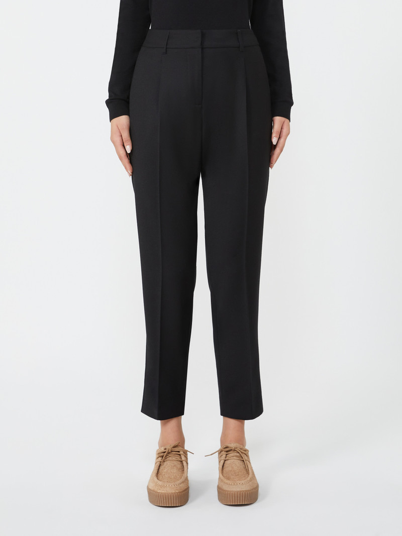 CALDAIA Wool flannel cigarette trousers 3