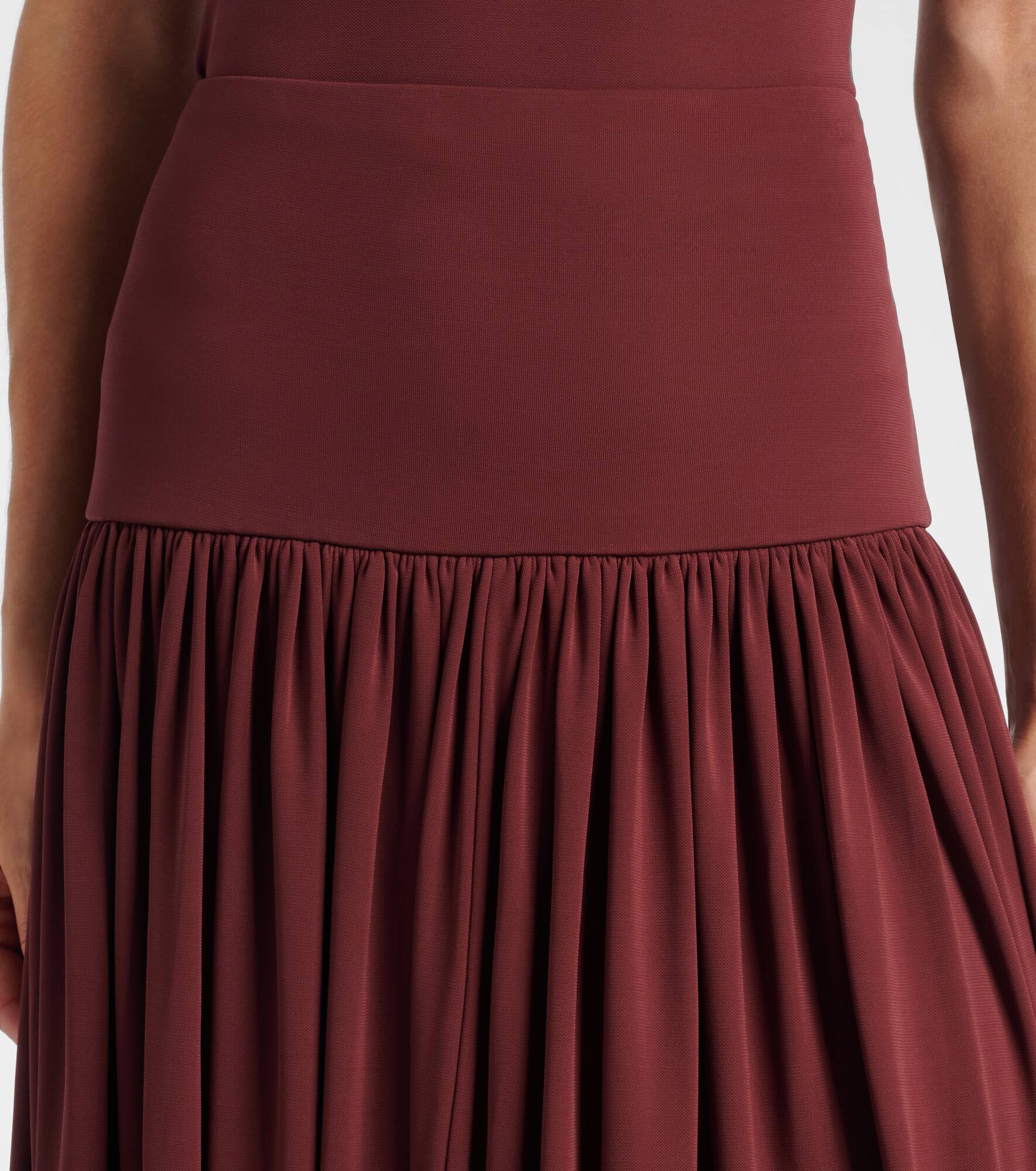 Gathered jersey maxi skirt - 4