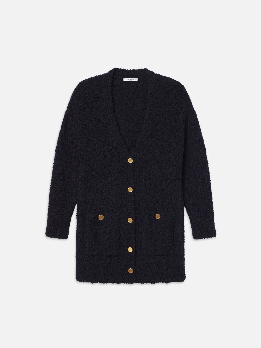 Boyfriend Boucle Cardi in Navy - 1