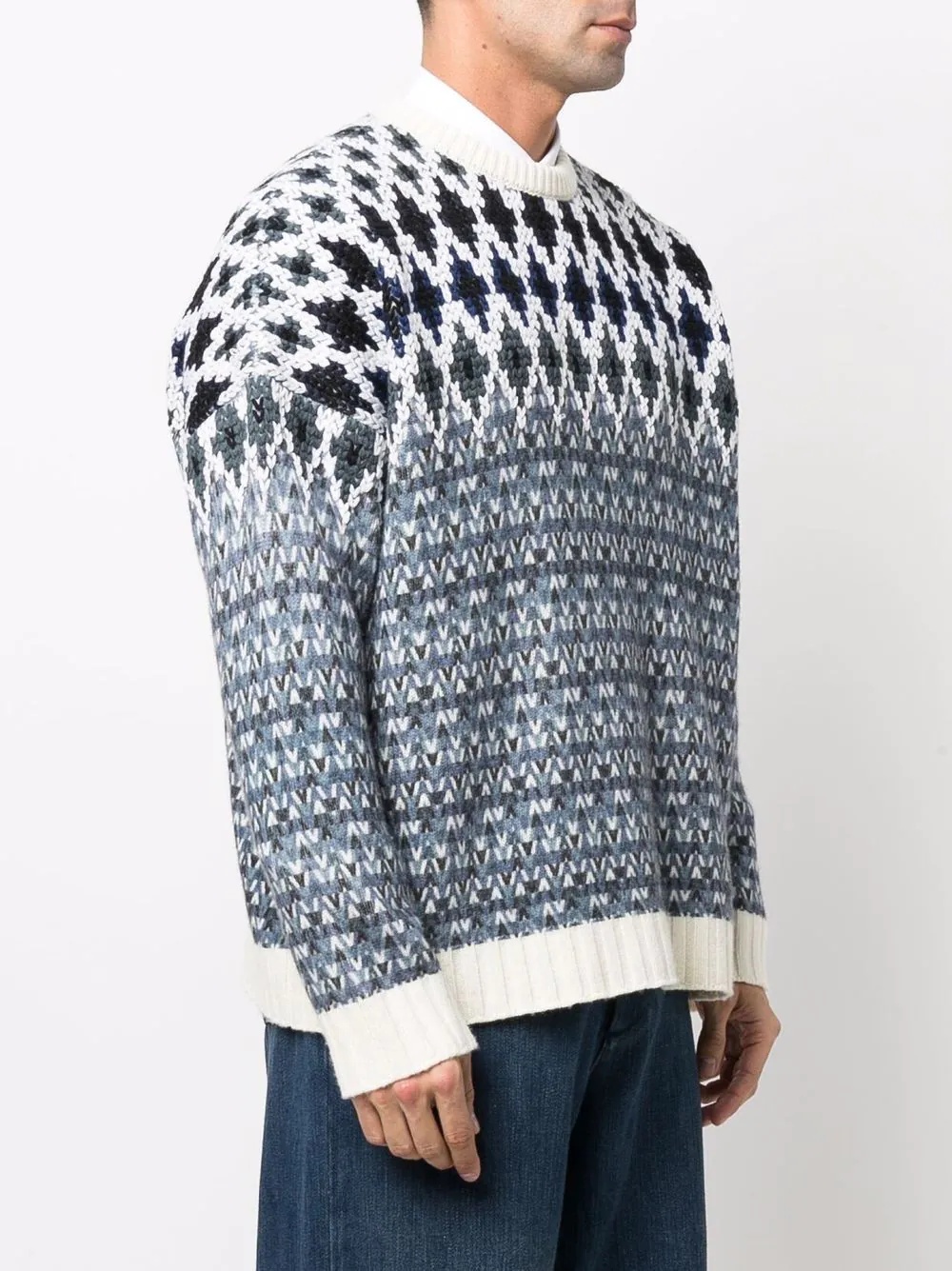 Optical Valentino intarsia-knit jumper - 3