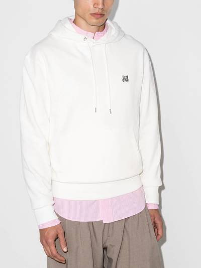 Maison Kitsuné fox-patch cotton hoodie outlook