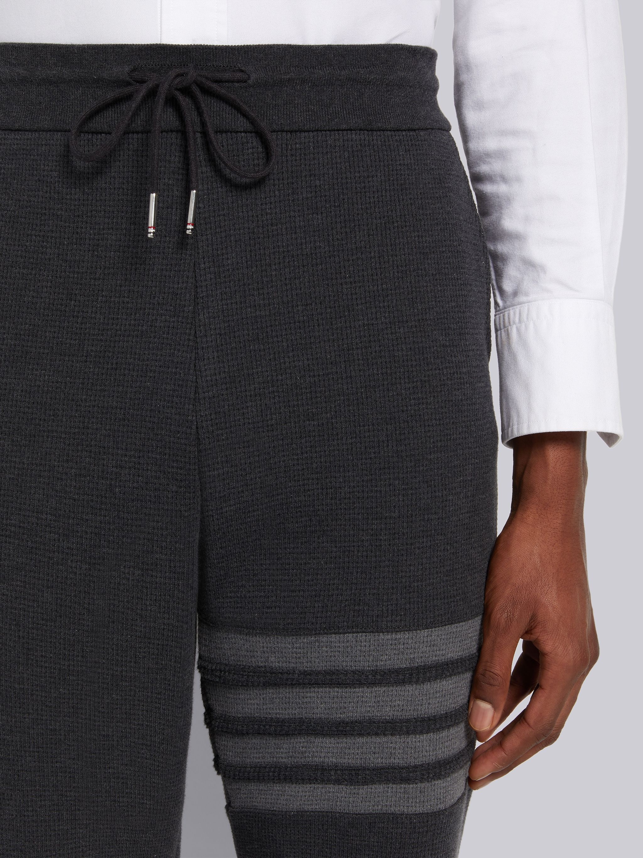 Charcoal Compact Waffle 4-Bar Sweatpants - 5