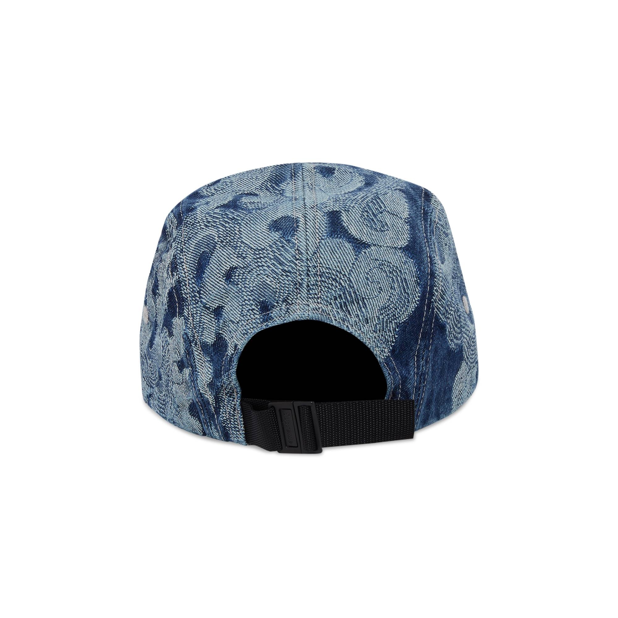 Supreme Flames Jacquard Denim Camp Cap 'Washed Indigo' - 4