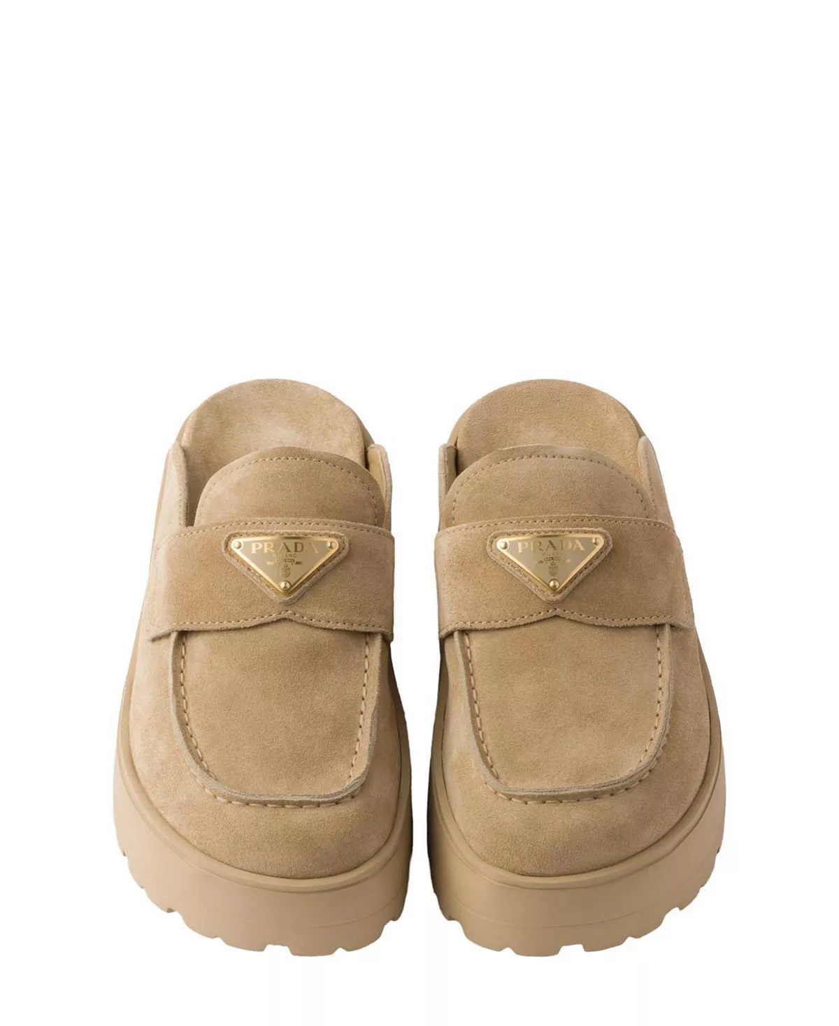 Women's Suede Flatform Mules - 3