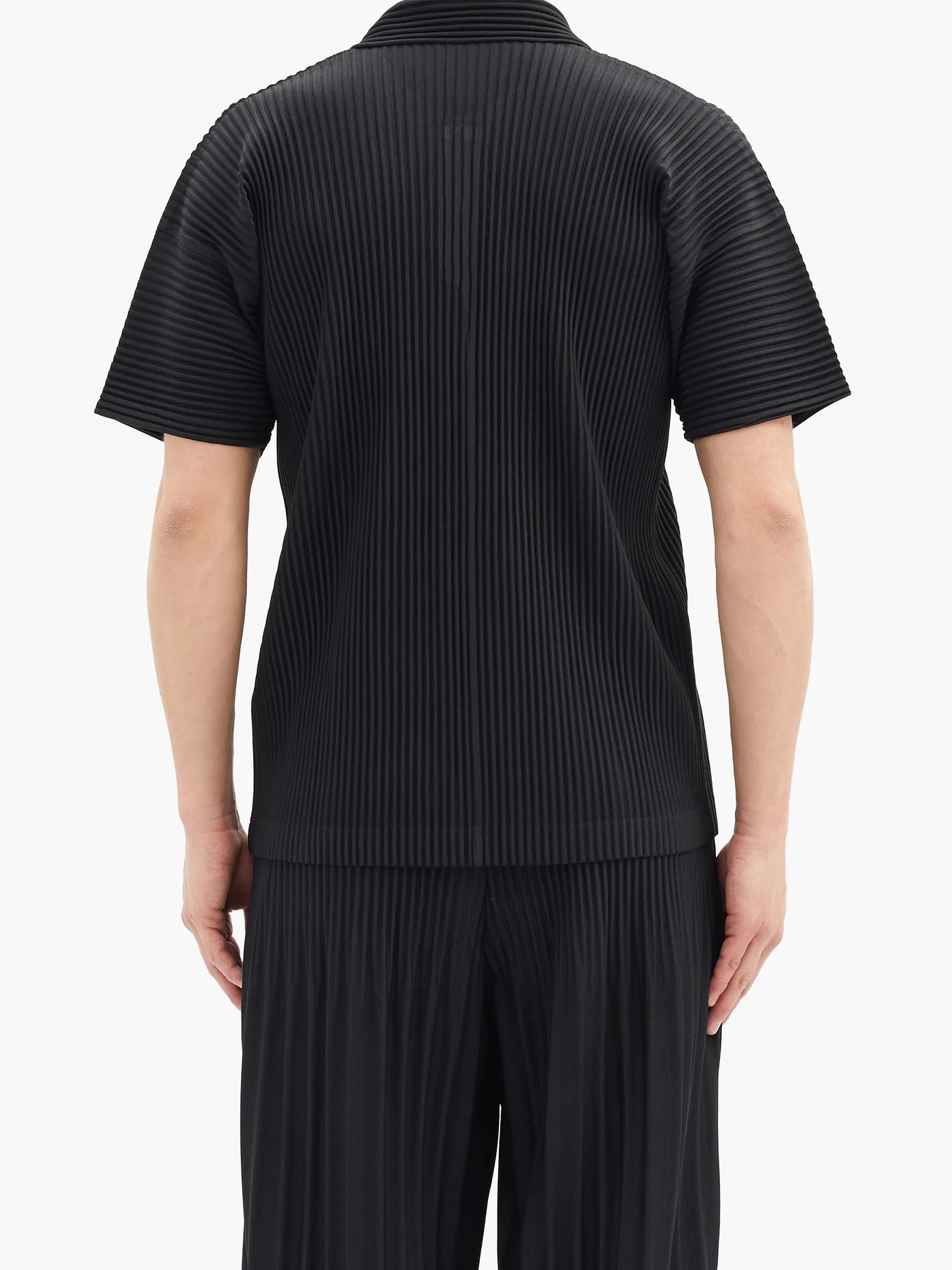 Technical-pleated polo shirt - 5