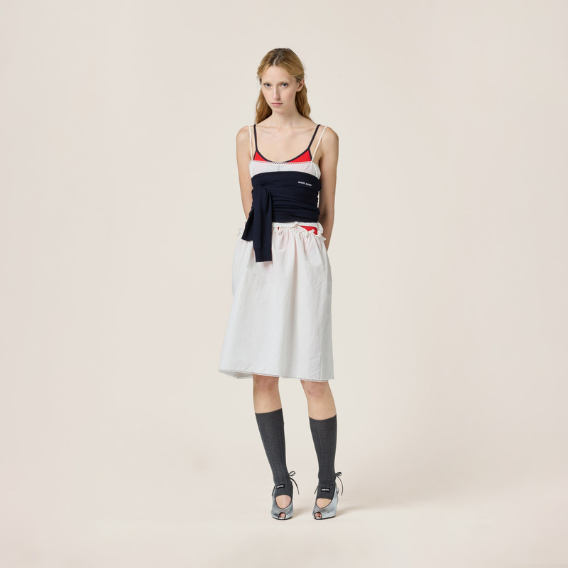 Miu Miu Slubbed poplin dress outlook