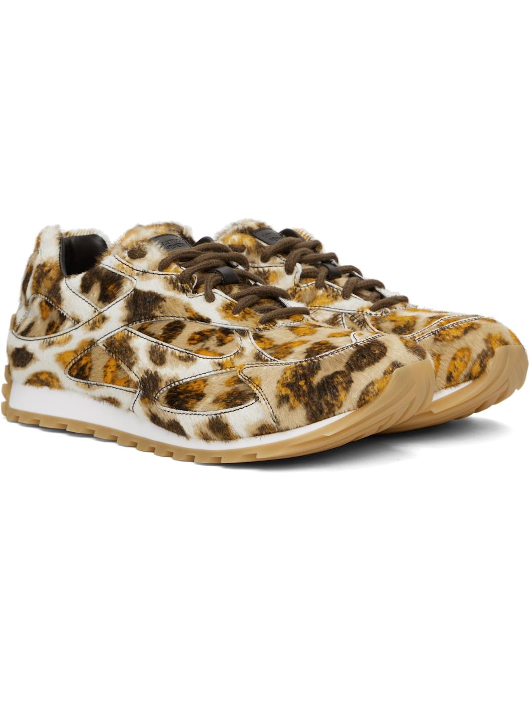 White & Orange Orbit Sneakers - 4