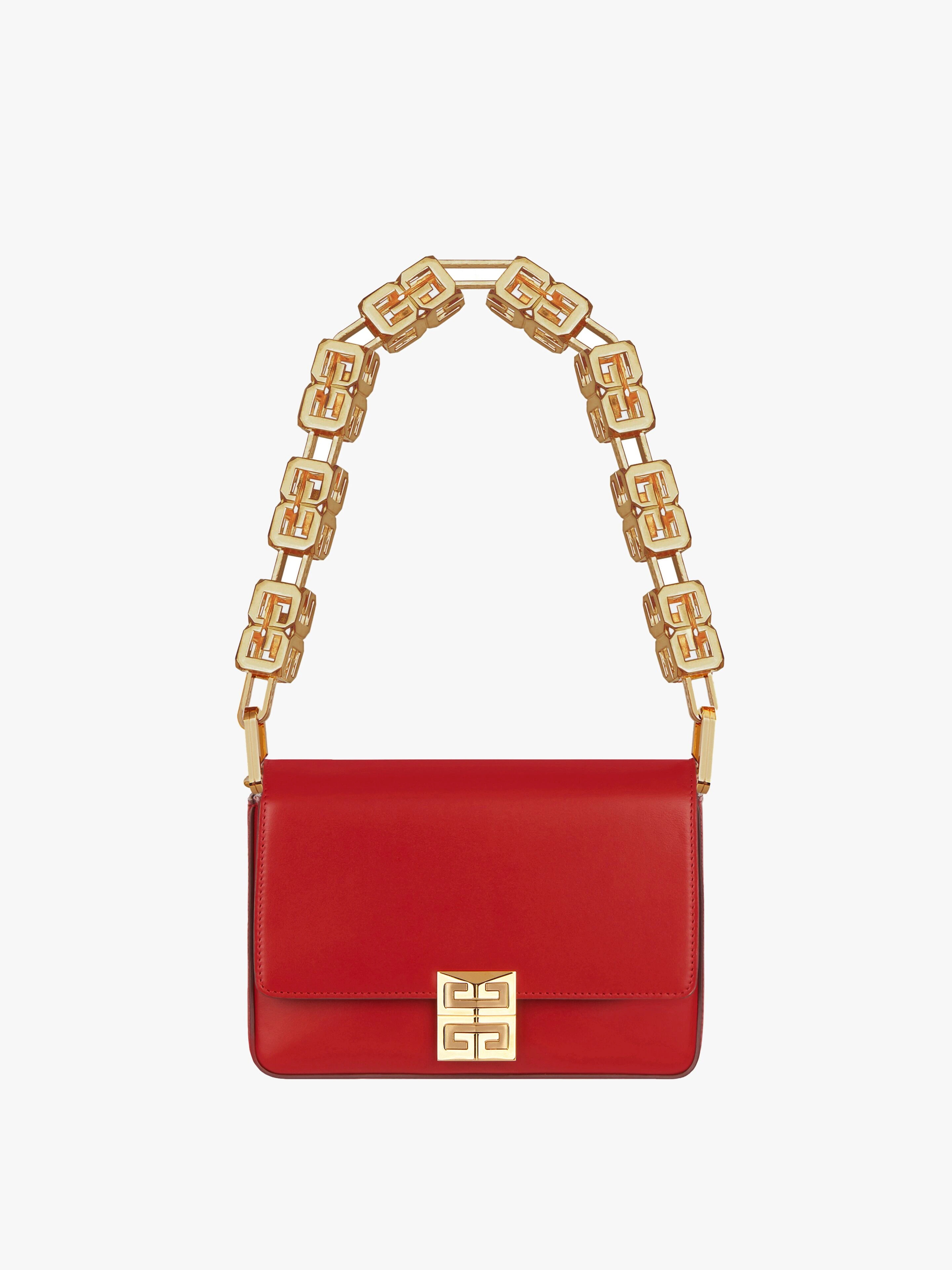 MEDIUM 4G BAG IN BOX LEATHER WITH CHAIN - 1
