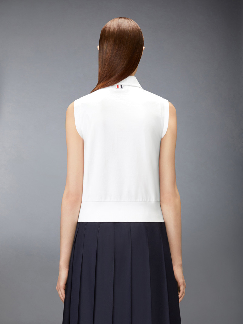 JERSEY EMBROIDERY SLEEVELESS POLO 4