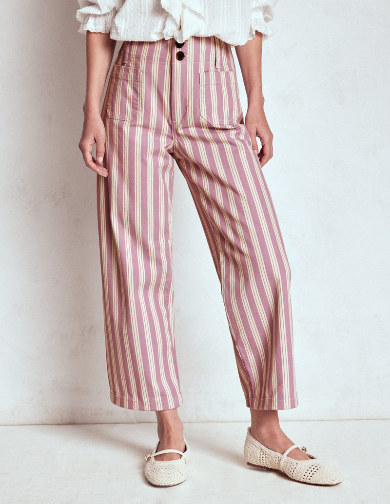 Primrose Patch Pocket Pants-Lilac Tram Stripe 6
