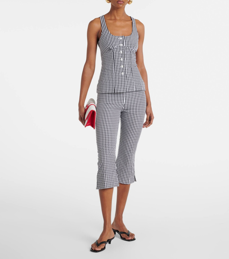 FAITHFULL Gingham cotton poplin top outlook
