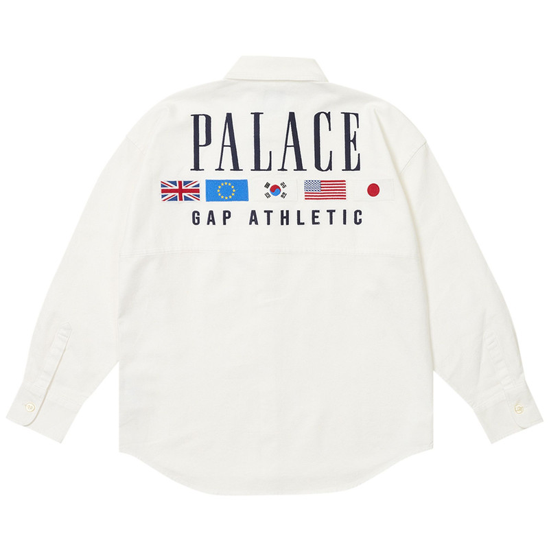 PALACE Palace x Gap Oxford Drop Shoulder 'White' outlook
