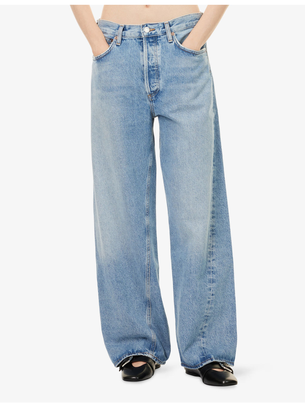 Twist Low Slung Baggy Denim Jeans - 3