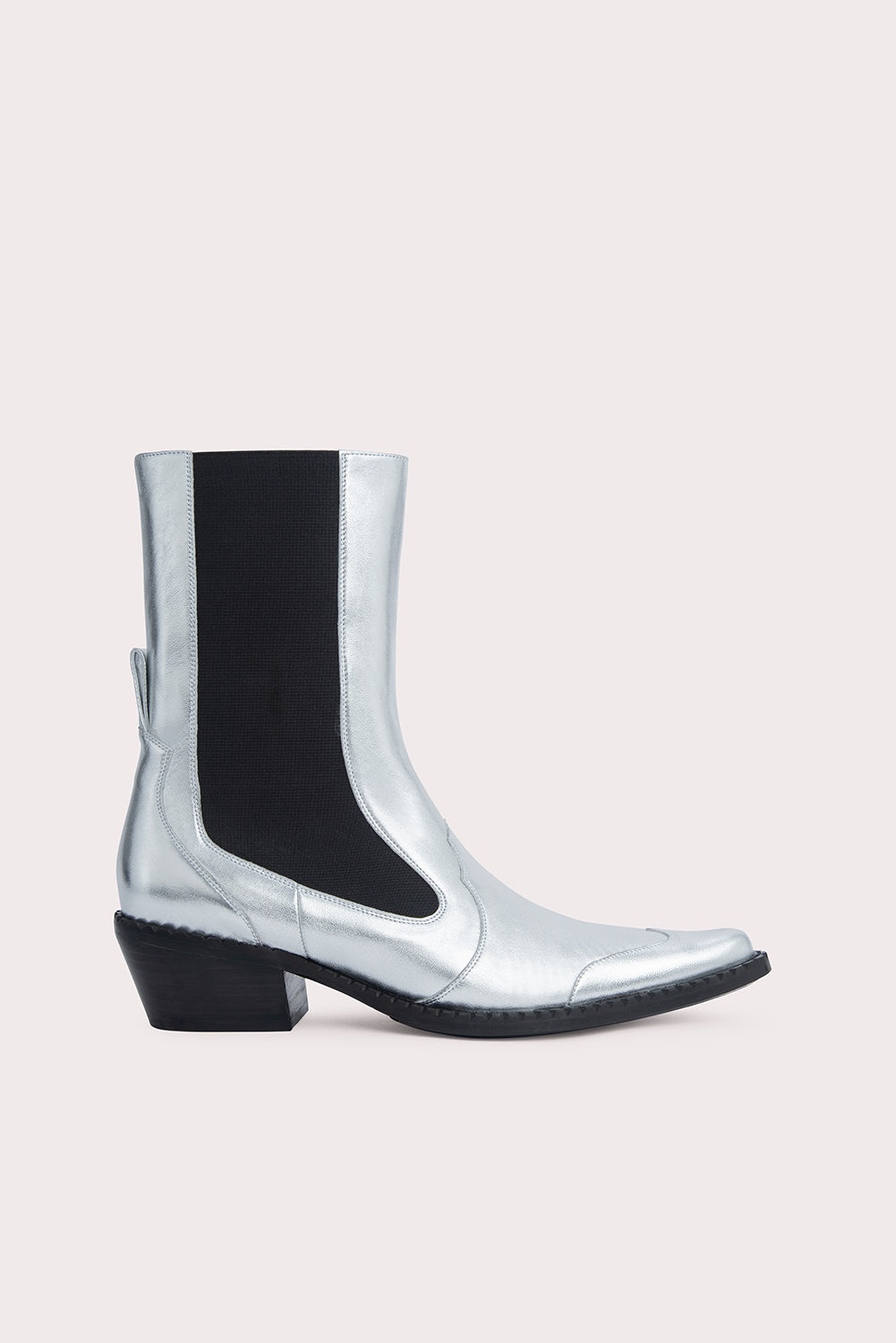 Otis Silver Metallic Leather - 1