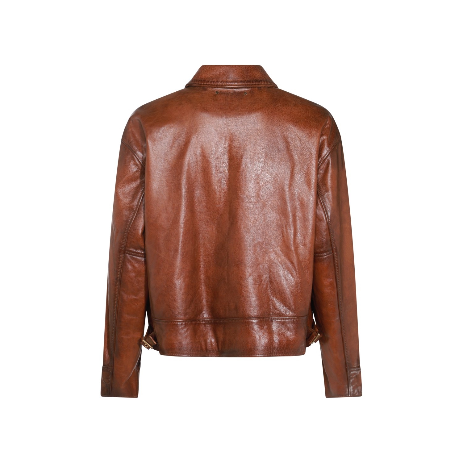 DARK BROWN LEATHER JACKETS - 2