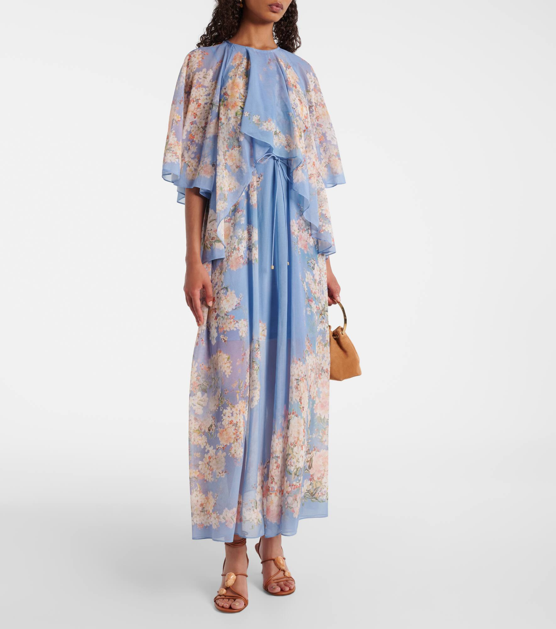 Cascadian cotton and silk georgette maxi dress - 2