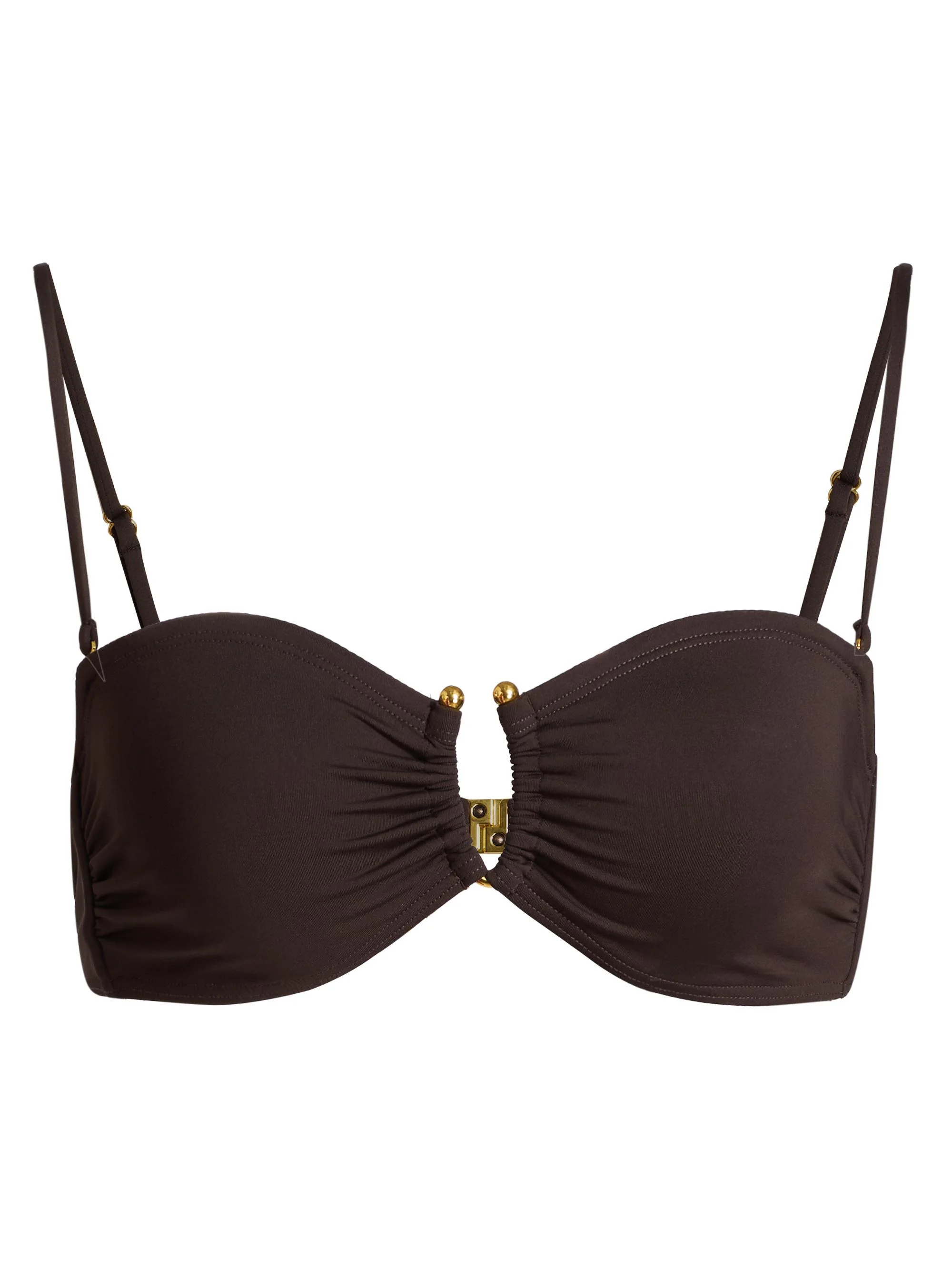 Women's Bandeau Bikini Top - Espresso - 1
