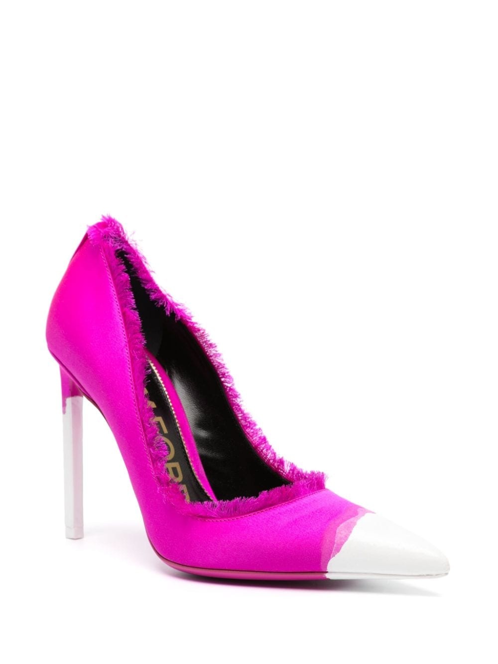 painted satin pumps - 2