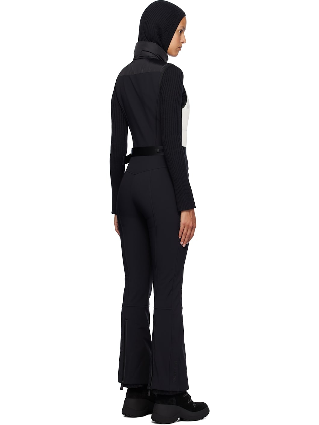Black & White Ski Suit Down Jumpsuit - 3