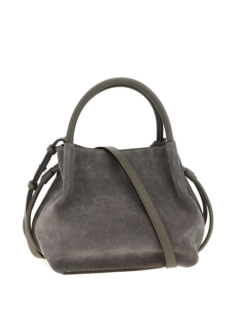 small drawstring suede tote bag - 2