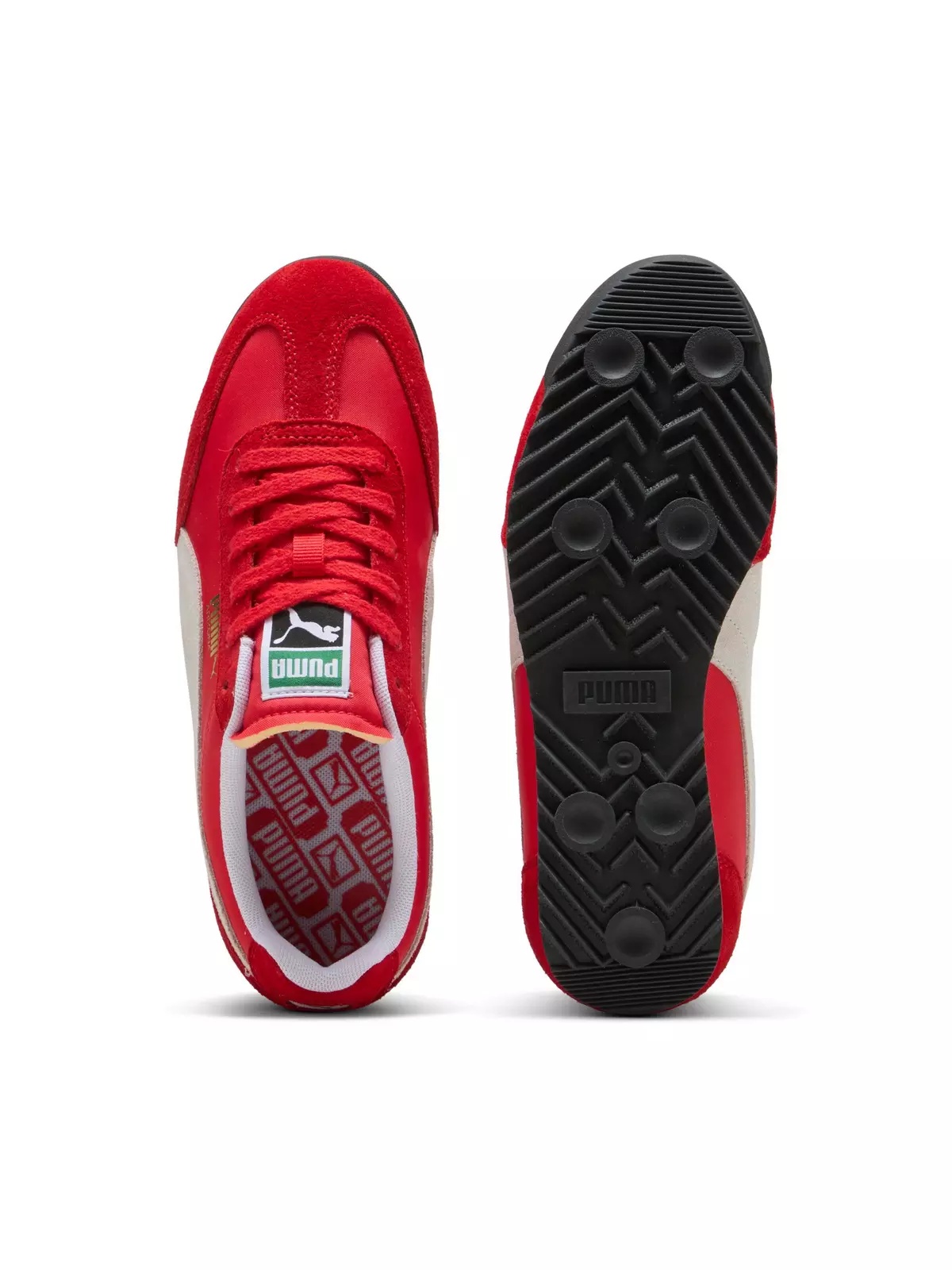 PUMA Arizona Nylon "For All Time Red/PUMA White/PUMA Gold" Women's Shoe - 4