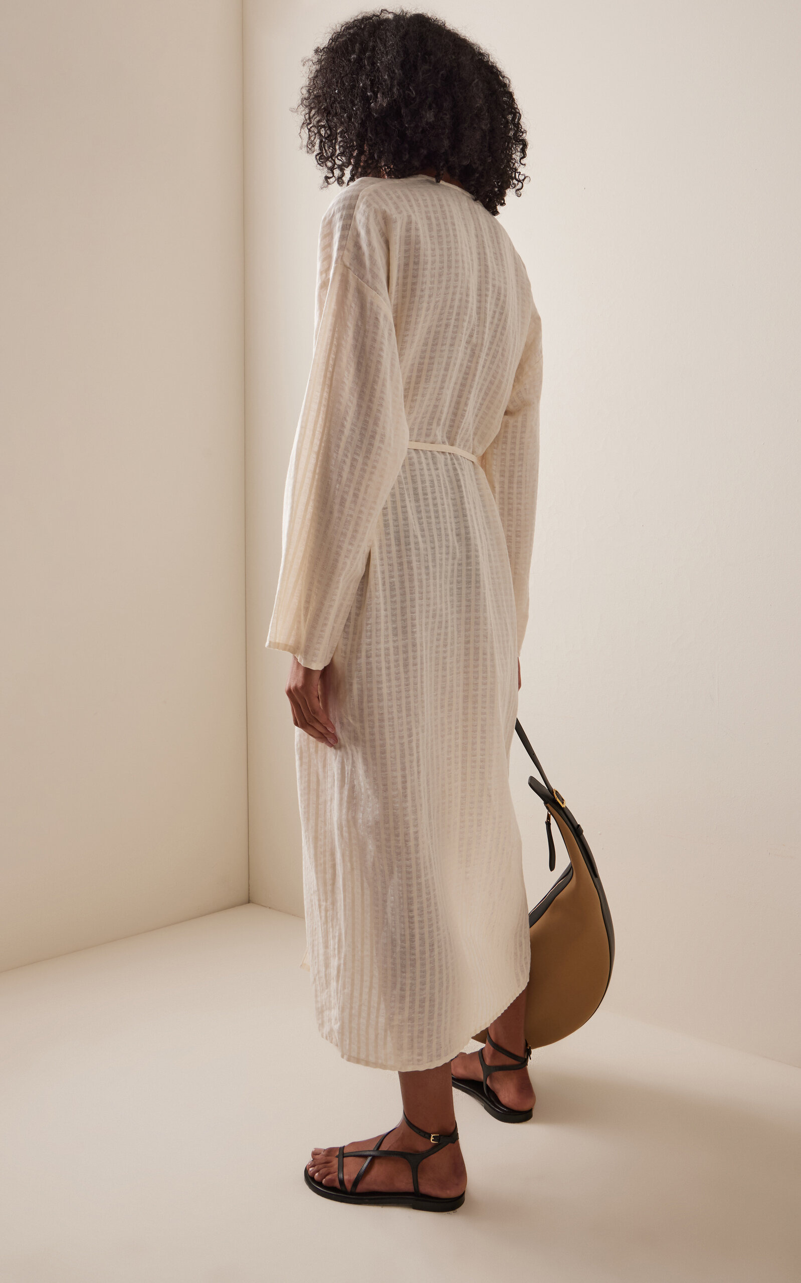 The Lorenzo Cotton-Linen Robe white - 4