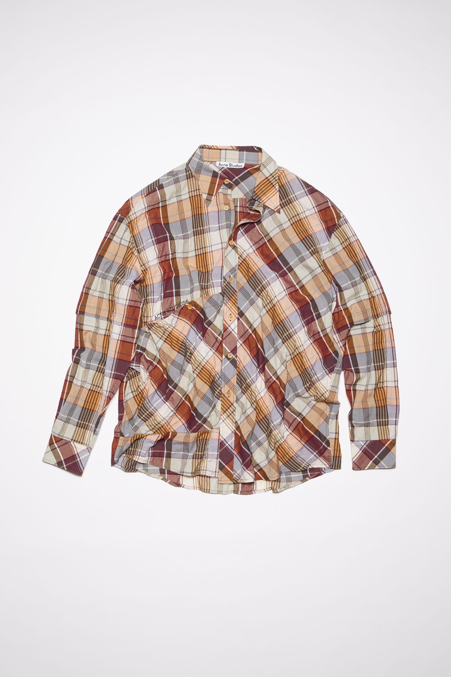 Long sleeve shirt - Beige/burgundy - 4