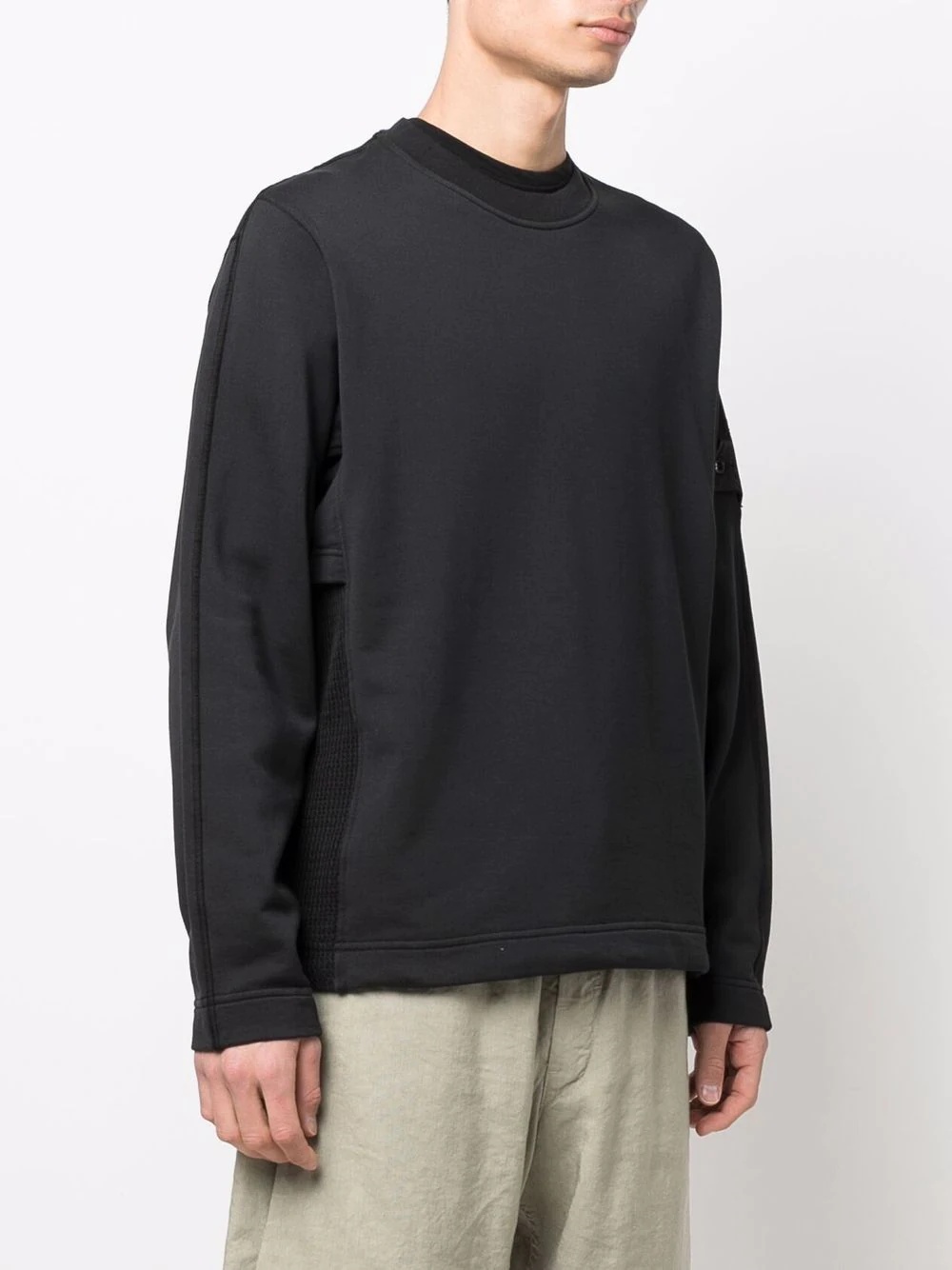 logo-patch sleeve jumper - 3