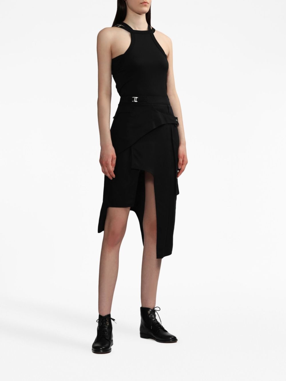 asymmetric high-waisted skirt - 2