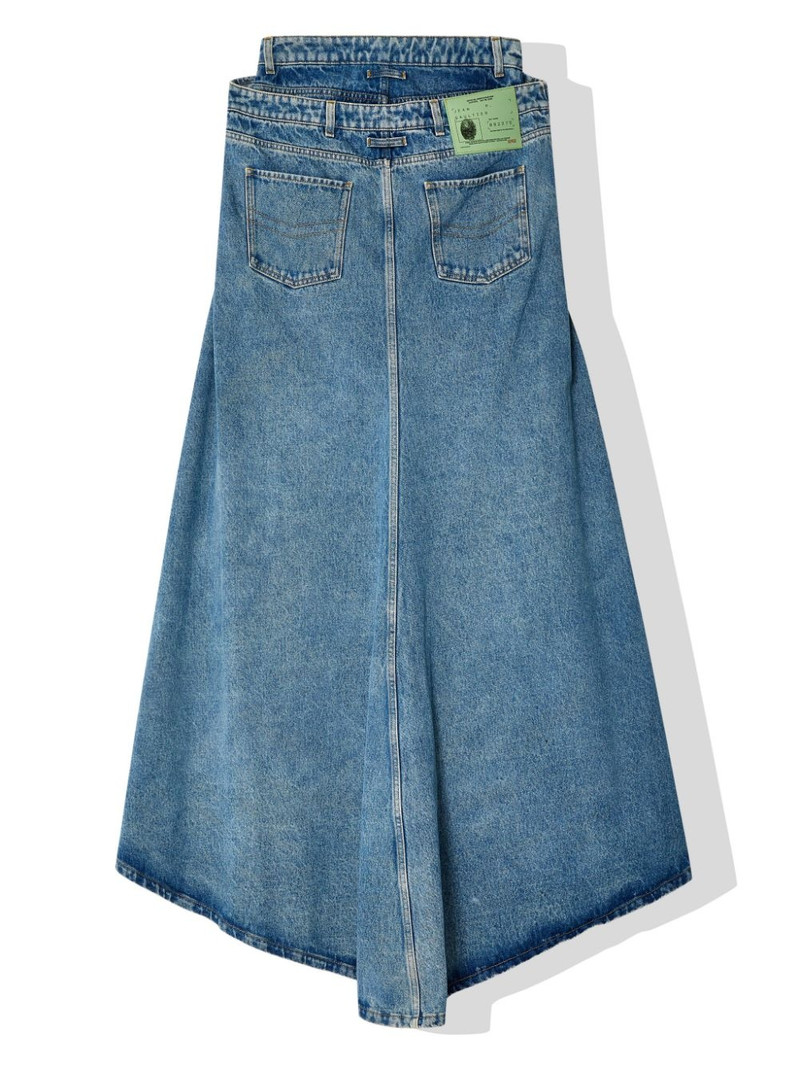 Jean Paul Gaultier asymmetric denim skirt outlook