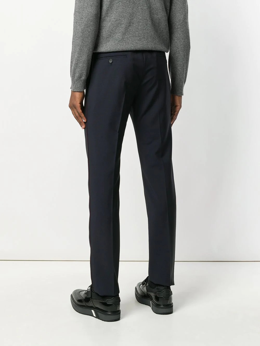 high-waisted straight-leg trousers - 6