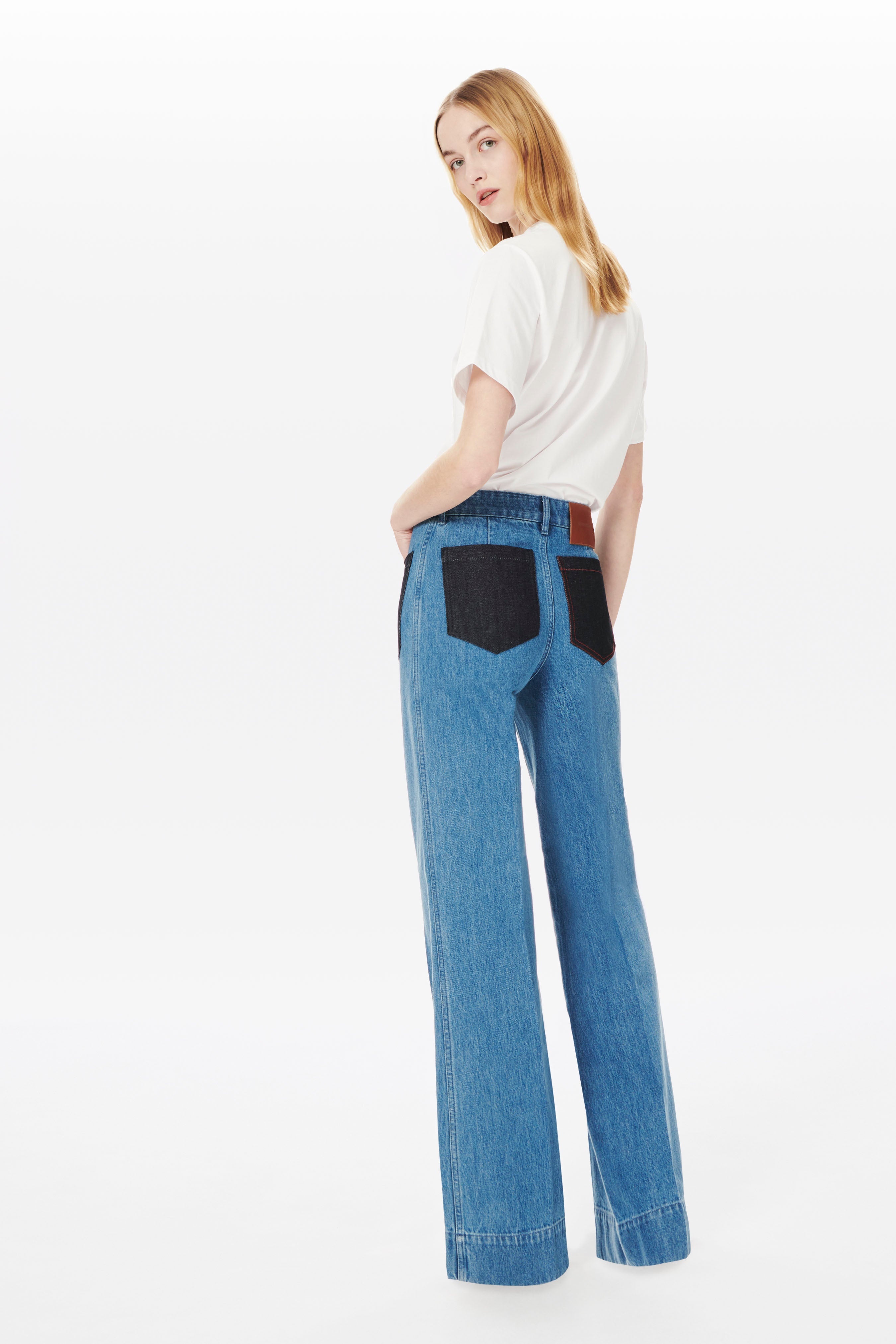 Alina High Waisted Patch Pocket Jean In 70s Wash - 6