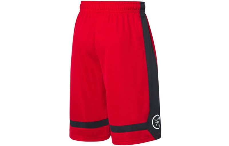 Li-Ning Li-Ning Way of Wade Logo Color Block Basketball Shorts 'Red Black' AAPQ235-3 outlook
