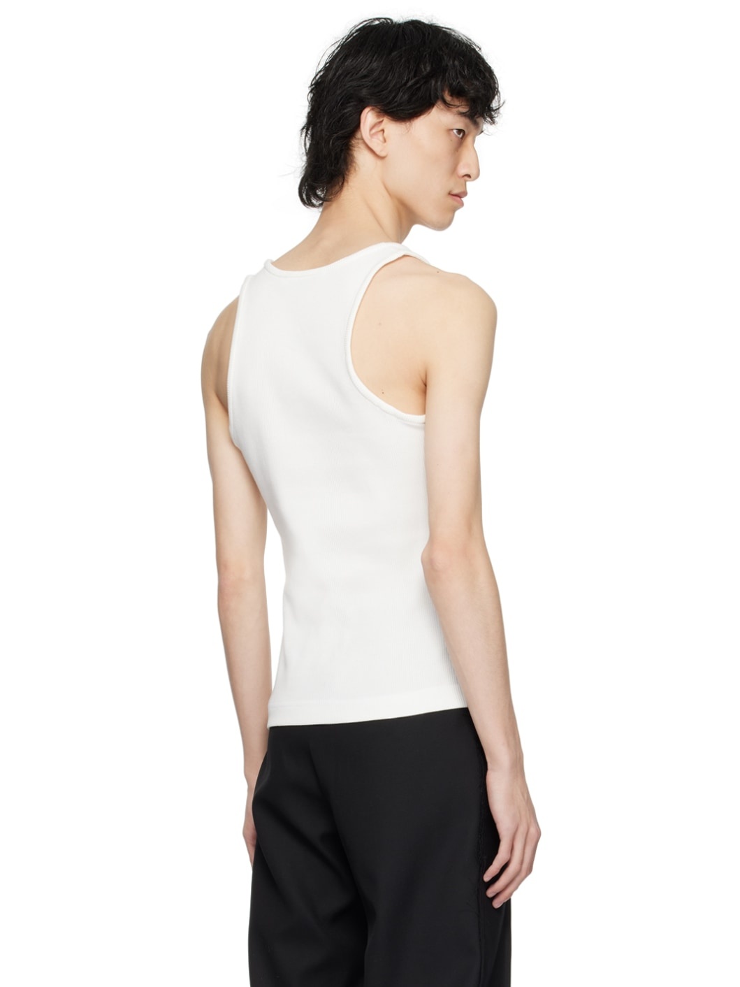White Scoop Neck Tank Top - 3