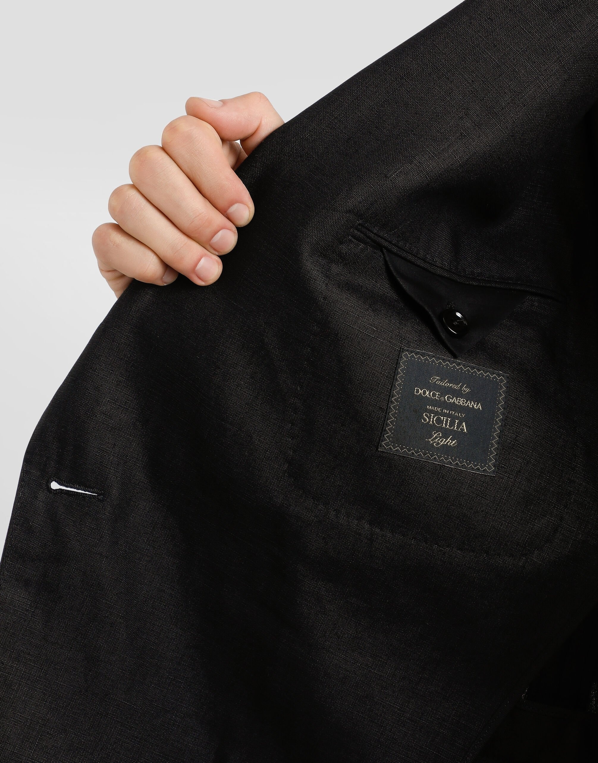 Double-breasted linen fabric jacket - 5