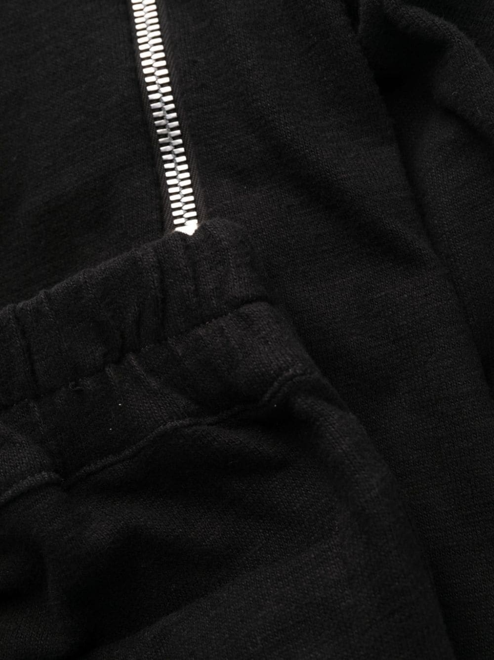 decorative-zip detailing cotton trousers - 7