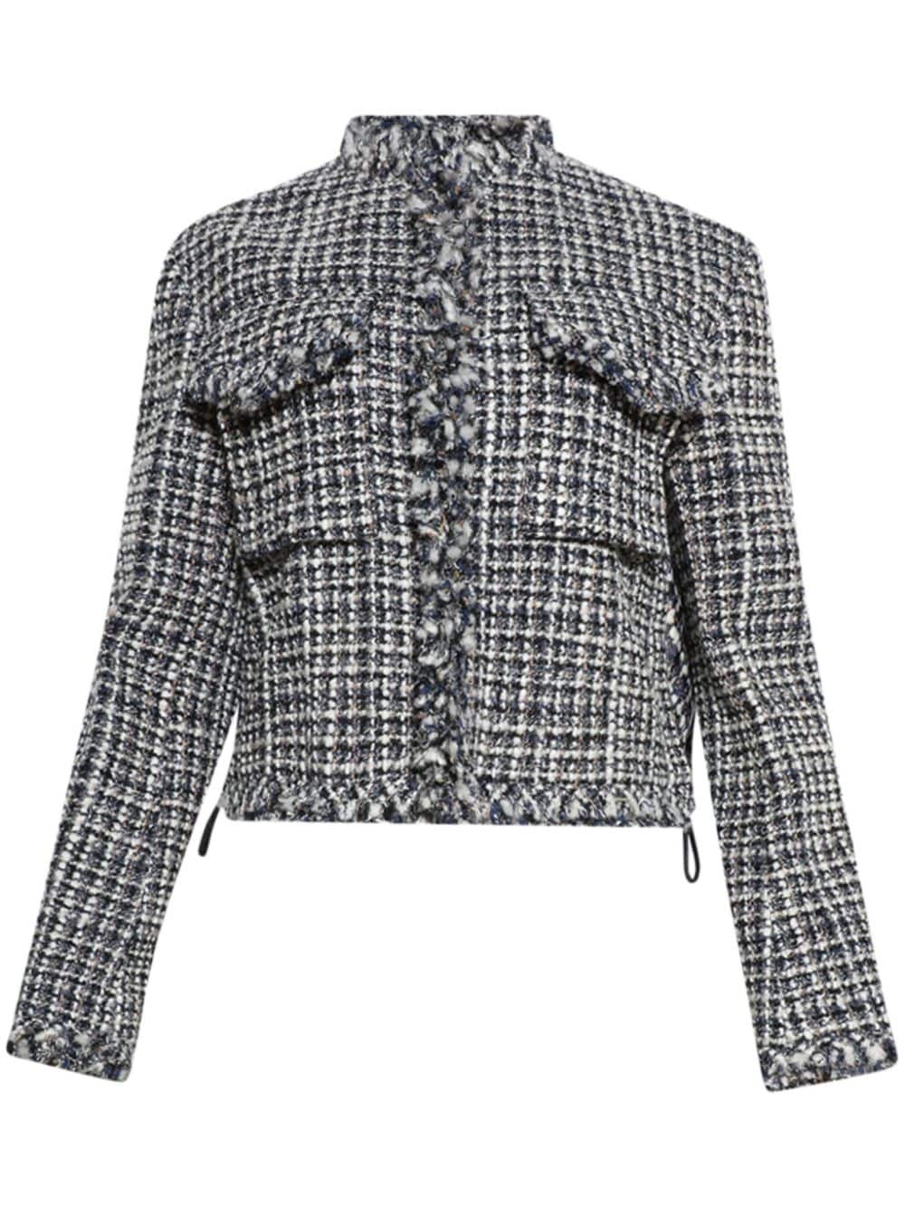 tweed padded jacket - 1